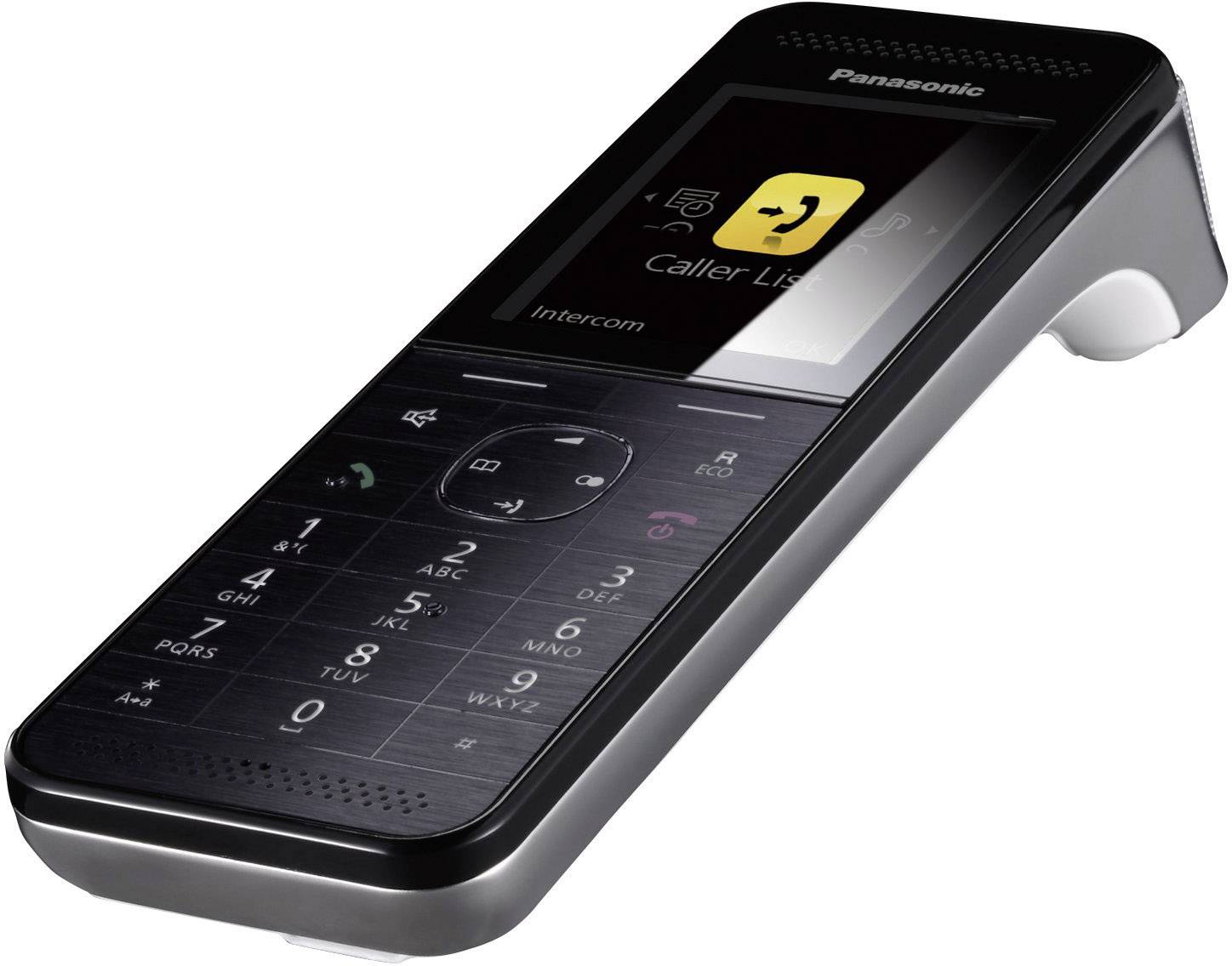 Panasonic KX-PRWA10 DECT Mobilteil Schwarz, Edelstahl