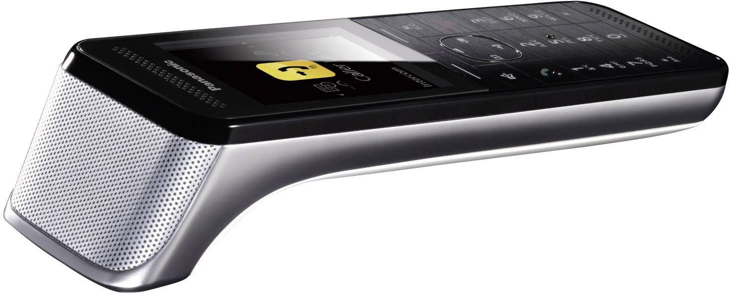 Panasonic KX-PRWA10 DECT Mobilteil Schwarz, Edelstahl