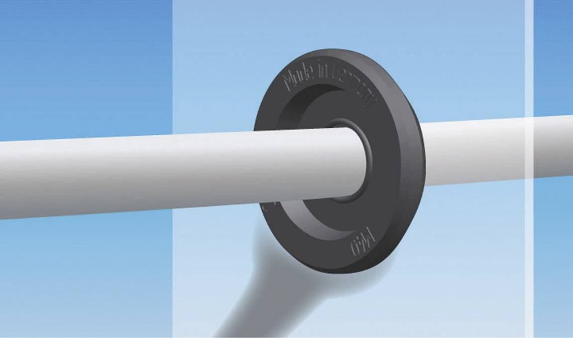 PB Fastener 1602-CB Kabeldurchführung Plattenstärke (max.) 2.5mm Chloropren-Kautschuk Schwarz