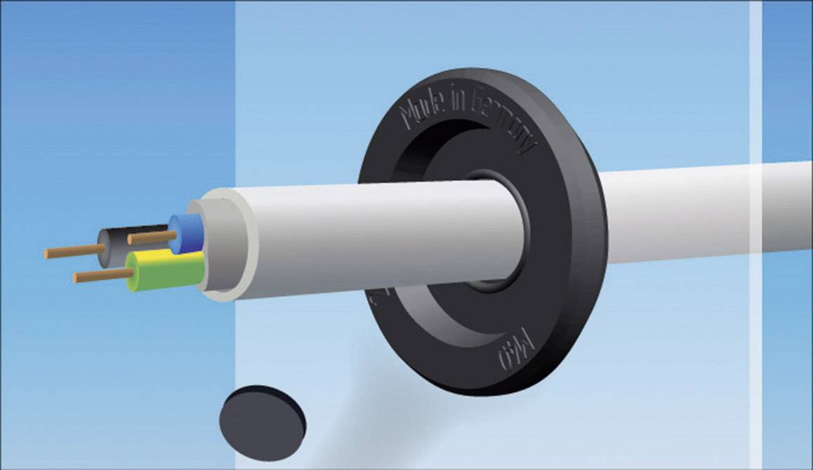 PB Fastener 1600-SB Kabeldurchführung Plattenstärke (max.) 2.5 mm Silikon Schwarz
