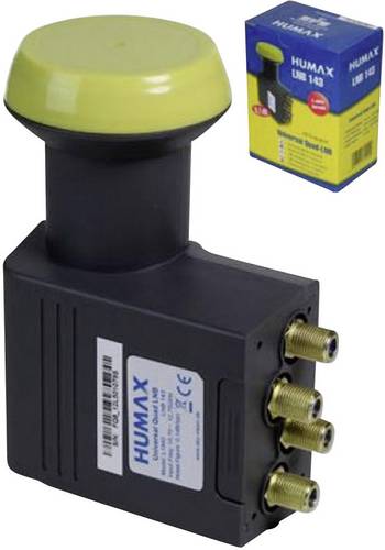 143-B Quad-LNB Teilnehmer-Anzahl: 4 Feedaufnahme: 40mm vergoldete Anschlüsse