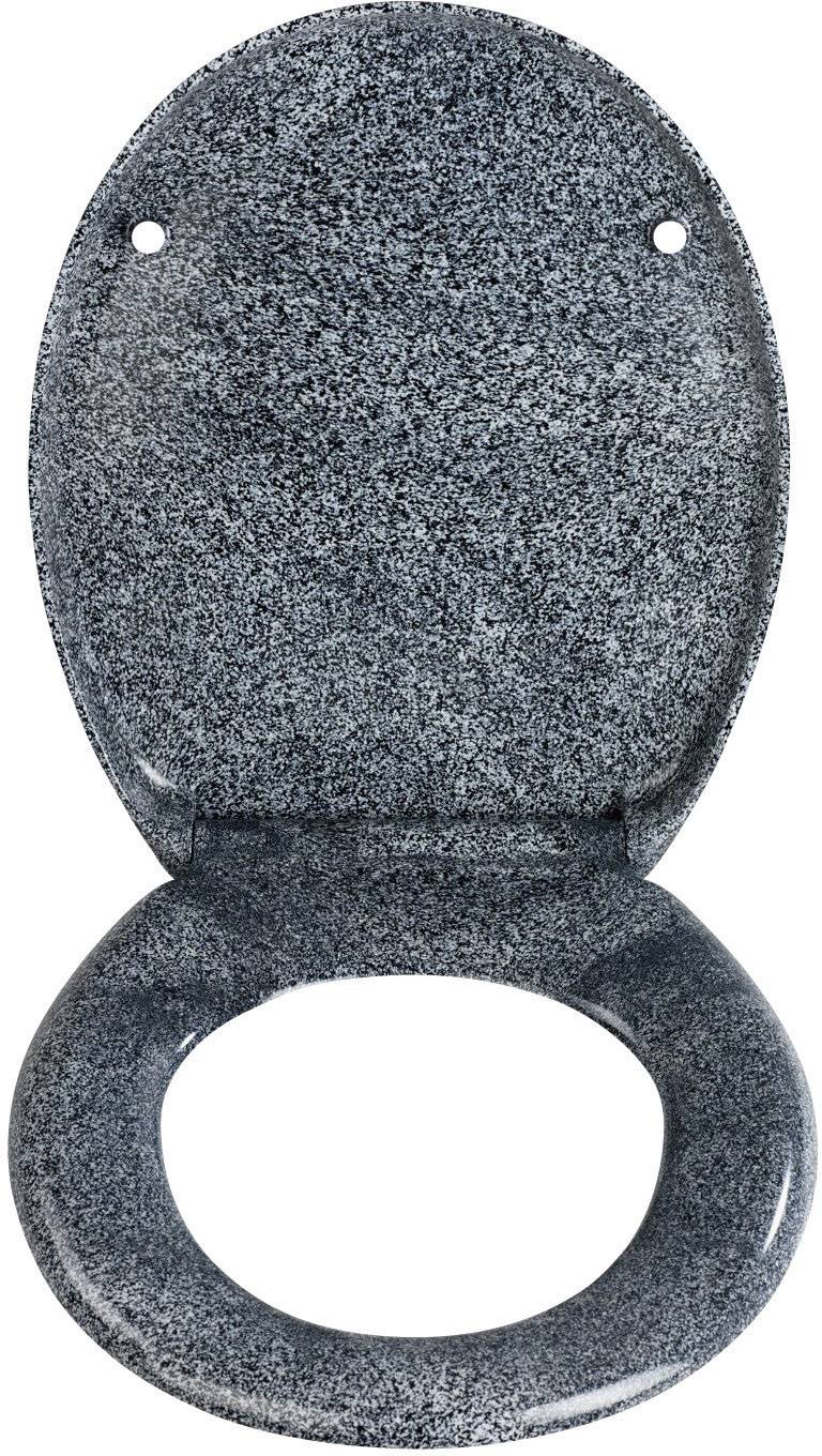 Wenko 18902100 Premium Ottana WC-Sitz Befestigungsclip Duroplast mit Absenkautomatik, rostfrei