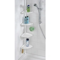 Wenko 3201010100 Compact Duschecke Aluminium, Polystyrol Weiß 4 Haken, 4 Etagen, ausziehbar 1 St. Wenko 3201010100 Compact Duschecke Aluminium, Polystyrol Weiß 4 Haken, 4 Etagen, ausziehbar 1 St.