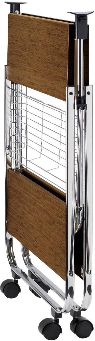 Wenko Servierwagen Dinett Deluxe Nussbaum, zusammenklappbar