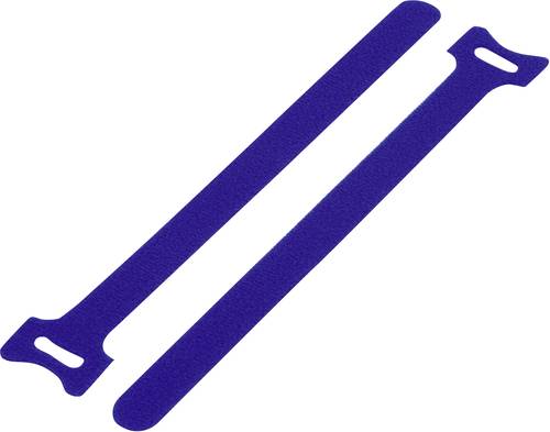 TRU COMPONENTS Klettkabelbinder zum Bündeln Haft- und Flauschteil (L x B) 125 mm x 12 mm Blau 20 St