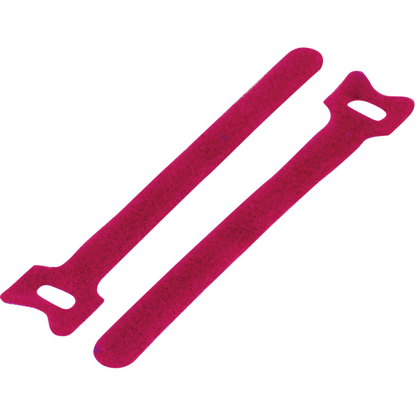 TRU Components TC-MGT-125RD203 Klettkabelbinder zum Bündeln Haft- und Flauschteil (L x B) 125mm x 12mm Rot