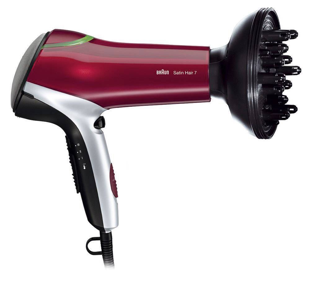 Braun Satin Hair SPI-C2000 Haartrockner Silber, Schwarz, Rot