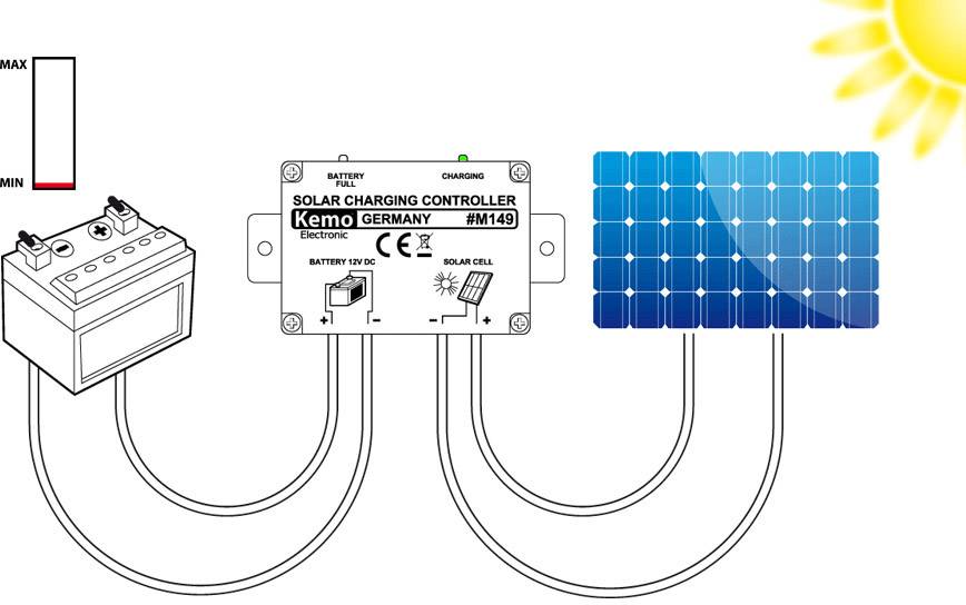 Kemo Charging Controller M149N Laderegler Serie 12V 10A