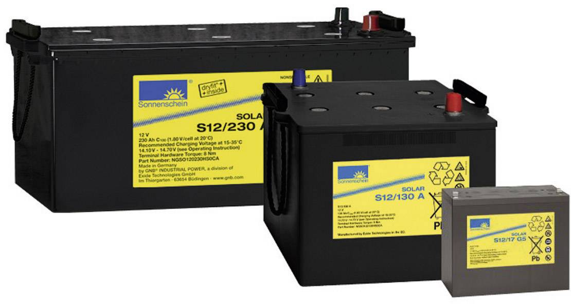 GNB Sonnenschein dryfit S12/85 A S 12/85 A Solarakku 12 V 85 Ah Blei-Gel (B x H x T) 353 x 190 x 175 mm Konuspol
