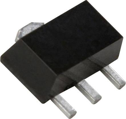 Ein dreibeiniger elektronischer Transistor in schwarzem Gehäuse, verwendet zur Verstärkung oder Schaltung von elektrischen Signalen.