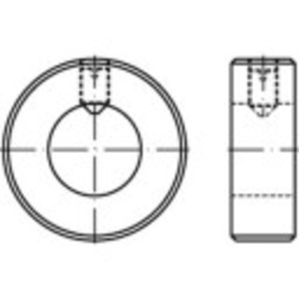 TOOLCRAFT 1061710 Stellringe Außen-Durchmesser: 80mm M10 DIN 705 Edelstahl A5 1St.