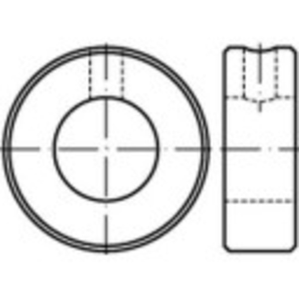 TOOLCRAFT 112449 Stellringe Außen-Durchmesser: 36mm M6 DIN 705 Stahl 10St.