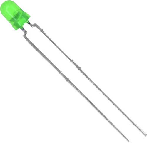 Vishay TLHG4405 LED bedrahtet Grün Rund 3 mm 15 mcd 60 ° 30 mA 2.4 V