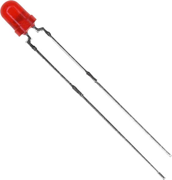 Vishay TLHR4405 LED bedrahtet Rot Rund 3 mm 15 mcd 60 ° 30 mA 2 V