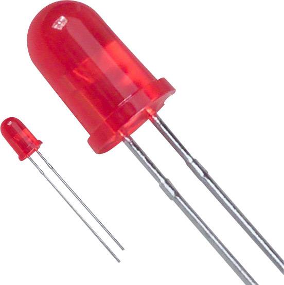 Lite-On LTL-307P LED bedrahtet Rot Rund 5mm 5.6 mcd 50° 15mA 2.1V