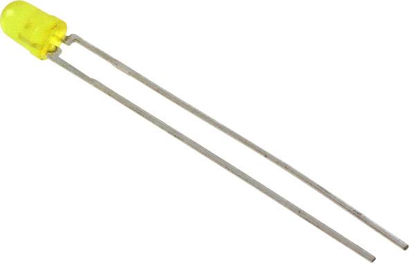 Lite-On LTL-4251NLC LED bedrahtet Gelb Rund 3mm 1.1 mcd 60° 7mA 1.8V