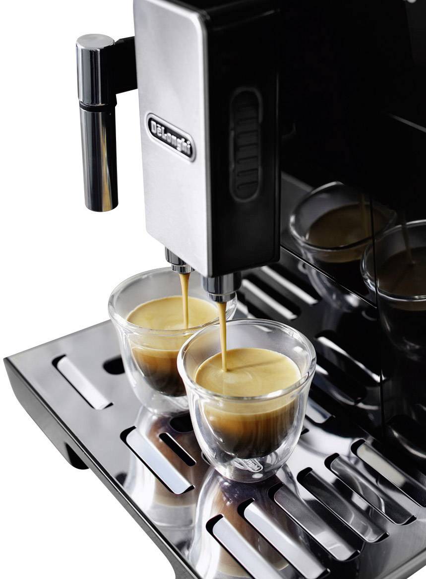 DeLonghi Eletta Cappuccino ECAM 45.366.B Kaffeevollautomat Schwarz (glänzend), Edelstahl