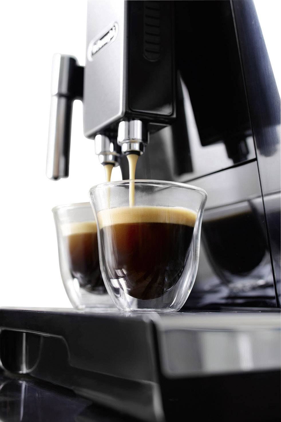 DeLonghi Eletta Cappuccino ECAM 45.366.B Kaffeevollautomat Schwarz (glänzend), Edelstahl