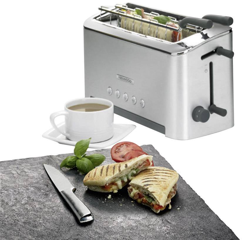 Kenwood Home Appliance TTM 610 Langschlitztoaster mit Bagel-Funktion, mit manueller Temperatureinstellung Edelstahl