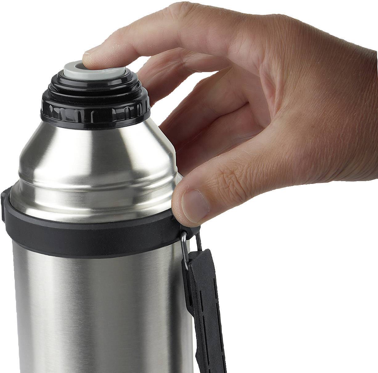 Isosteel Vakuumflasche 1 L Thermoflasche Edelstahl (glänzend) 1 l VA-9553Q