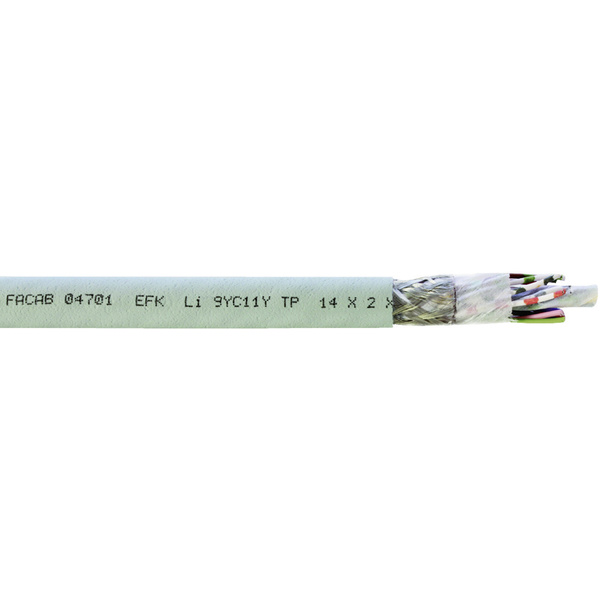 Faber Kabel 035352 Schleppkettenleitung FACAB EFK Li9YC11Y 4 x 0.14mm² Grau Meterware