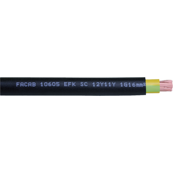 Faber Kabel 035326 Schleppkettenleitung EFK SC 12Y11Y 1G 6mm² Grün-Gelb, Schwarz Meterware