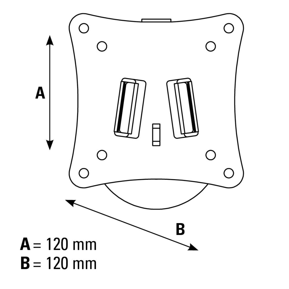 Hama 00108720 FIX "Ultraslim" XS TV-Wandhalterung 25,4 cm (10") - 66,0 cm (26") Starr, Rotierbar Integrierte Wasserwaage