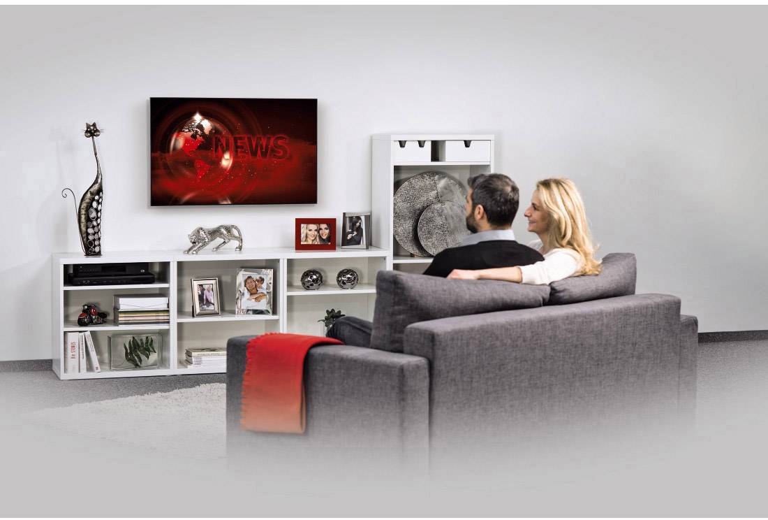 Hama 00108720 FIX "Ultraslim" XS TV-Wandhalterung 25,4 cm (10") - 66,0 cm (26") Starr, Rotierbar Integrierte Wasserwaage