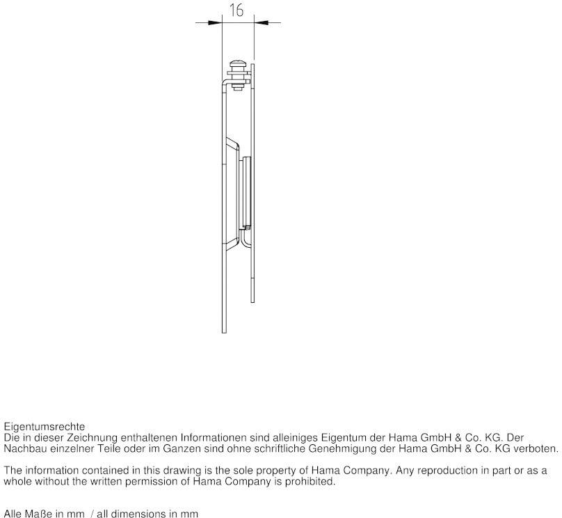 Hama 00108720 FIX "Ultraslim" XS TV-Wandhalterung 25,4 cm (10") - 66,0 cm (26") Starr, Rotierbar Integrierte Wasserwaage