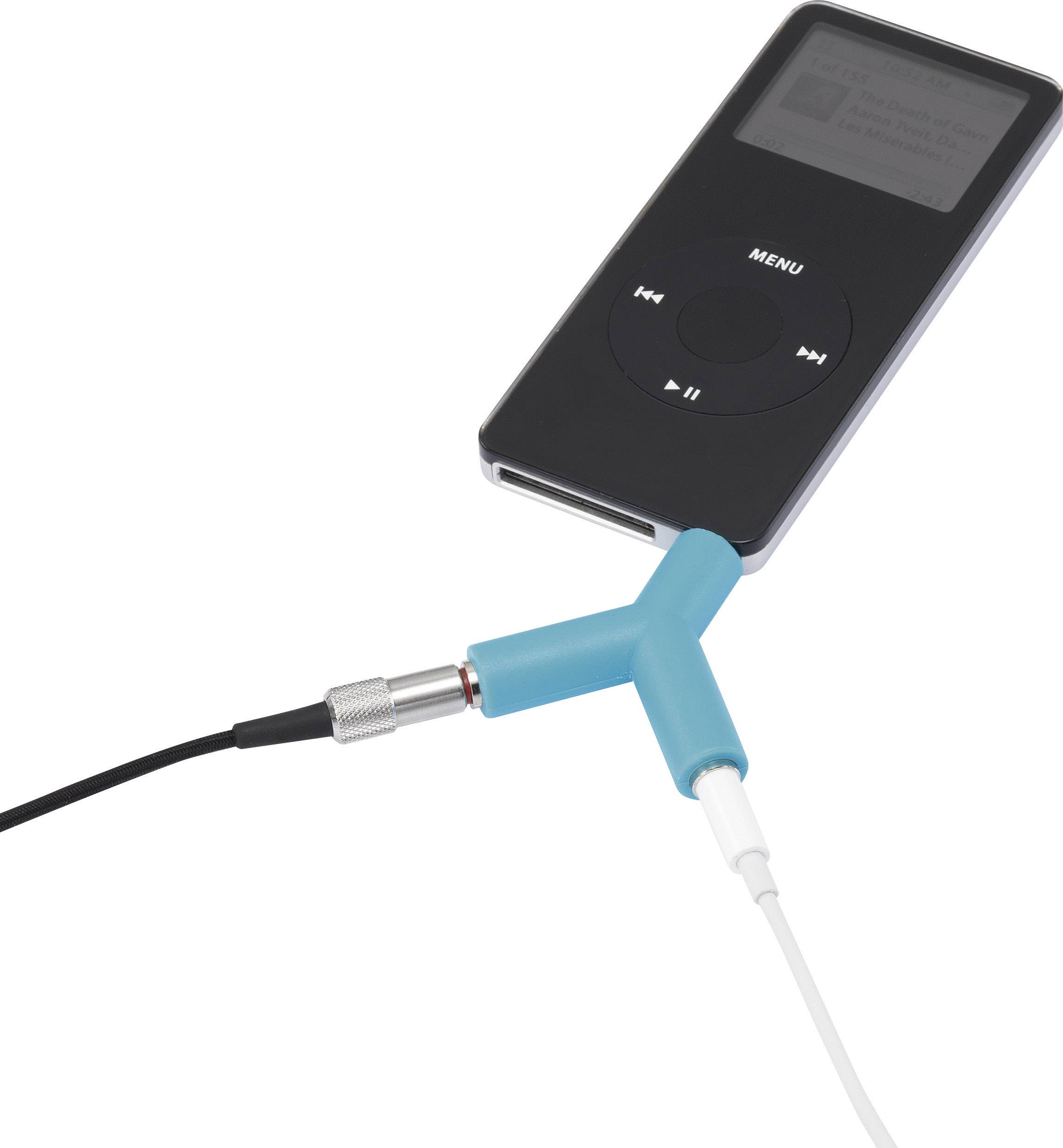 SpeaKa Professional Klinke Audio Y-Adapter [1x Klinkenstecker 3.5mm - 2x Klinkenbuchse 3.5 mm] Türkis