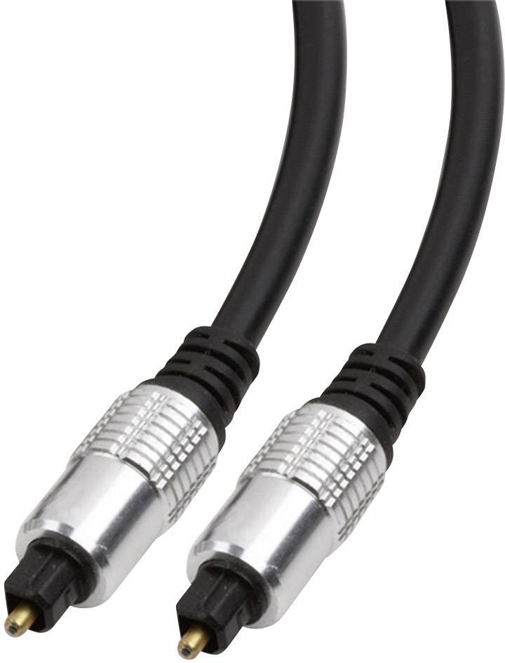 Toslink Digital-Audio Anschlusskabel [1x Toslink-Stecker (ODT) - 1x Toslink-Stecker (ODT)] 1.50m Schwarz SuperSoft-Ummantelung
