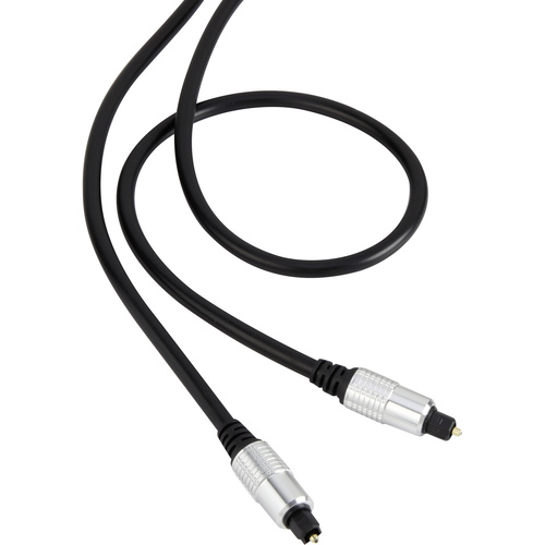 Câble de raccordement SpeaKa Professional SP-4655392 [1x Toslink mâle (ODT) - 1x Toslink mâle (ODT)] 3.00 m noir gaine ultra-douce