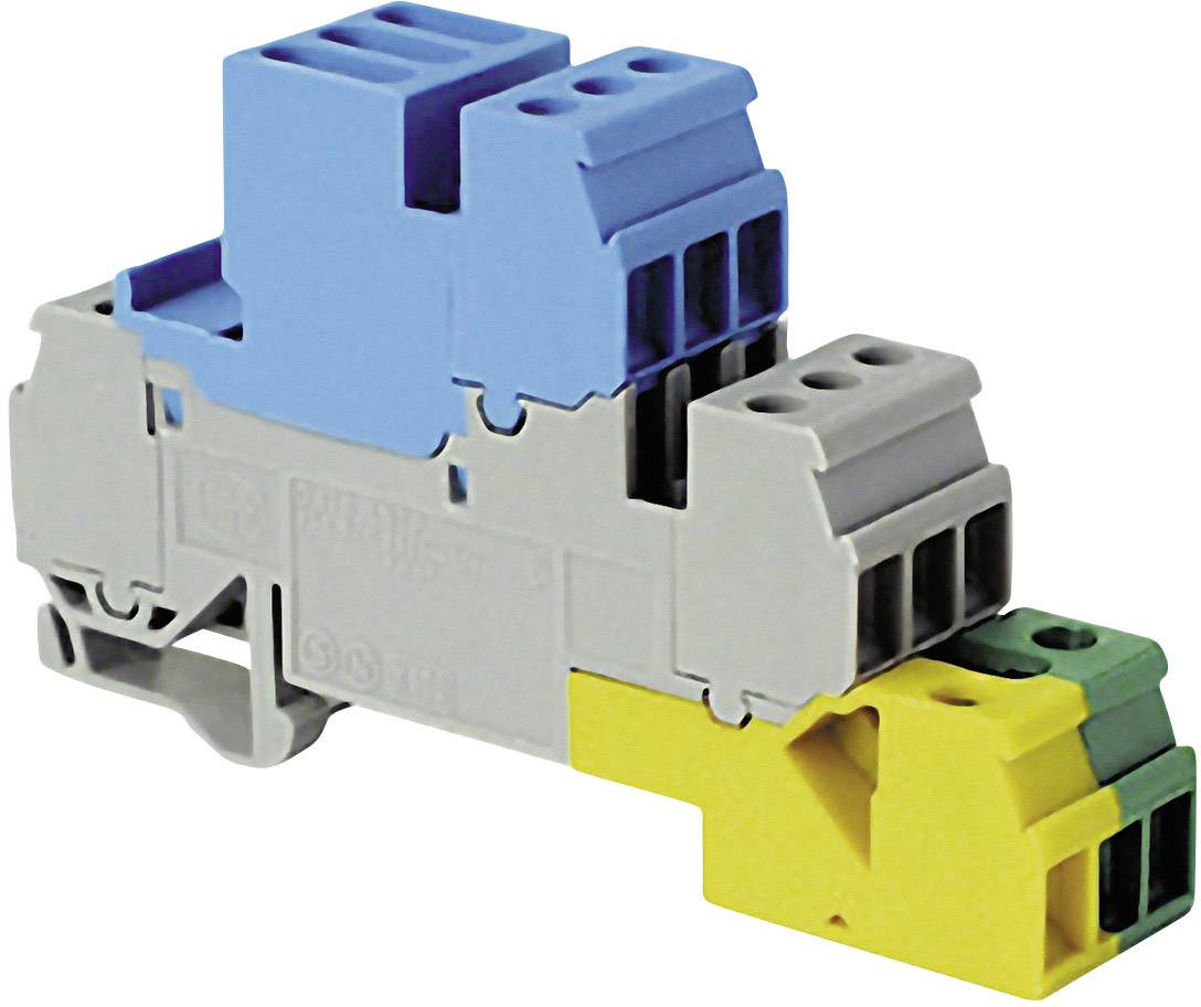 ABB 1SNA 110 333 R2700 Installationsetagenklemme 17.8 mm Schrauben Belegung: PE, N, L Grau, Blau, G