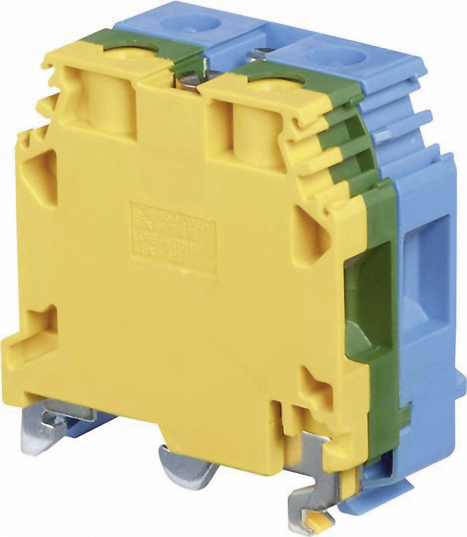 ABB 1SNA 165 683 R2200 Basisklemmenblock 20 mm Schrauben Belegung: PE, N Grün, Gelb, Blau 1 St.