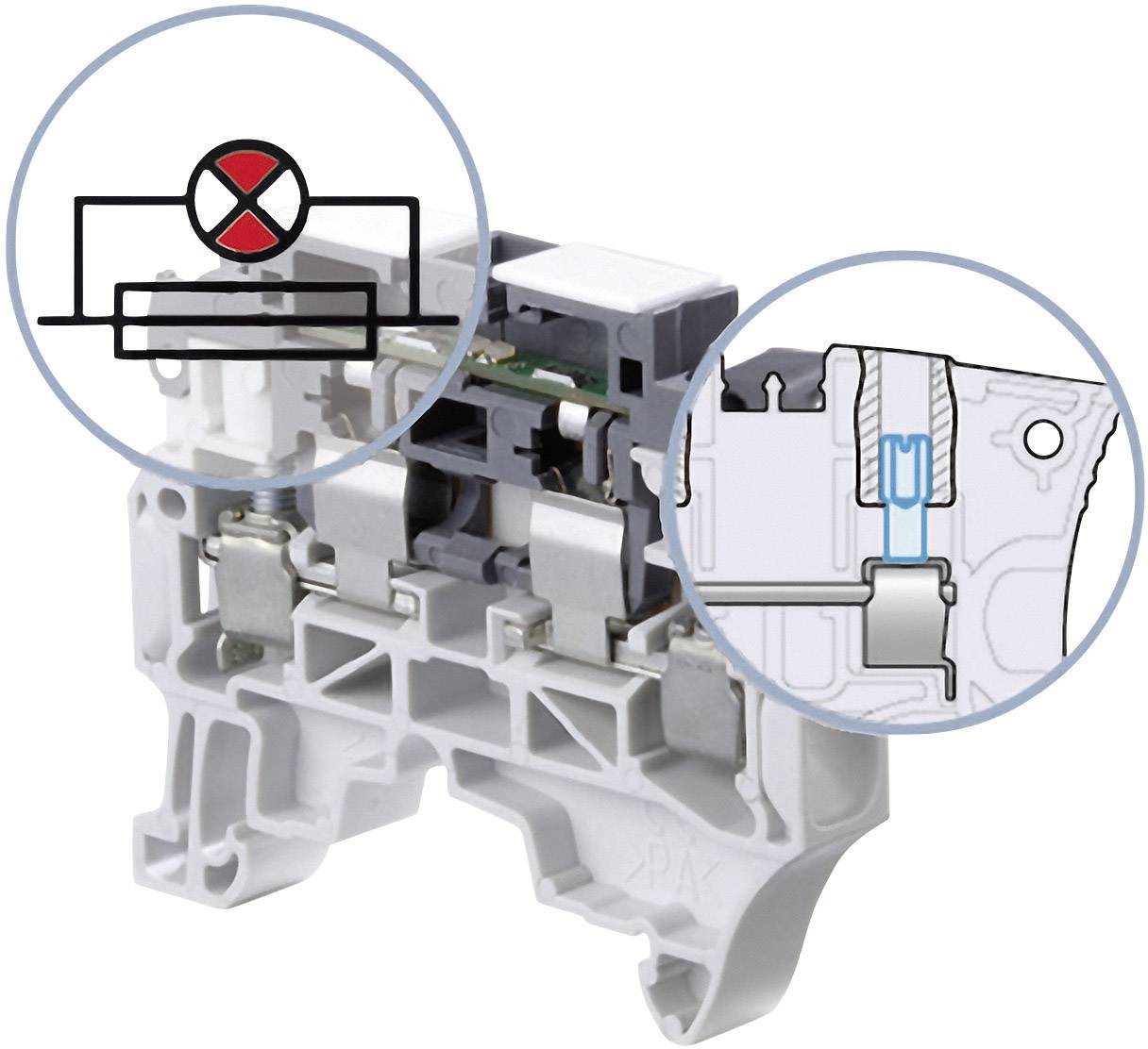 ABB 1SNK 508 415 R0000 Sicherungsklemme 8 mm Schrauben Belegung: L Grau 1 St.