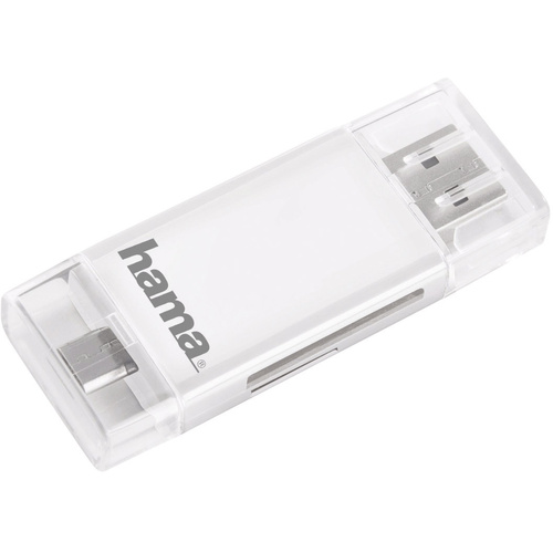 Hama OTG USB-Kartenleser Smartphone/Tablet Weiß USB 2.0, Micro USB 2.0