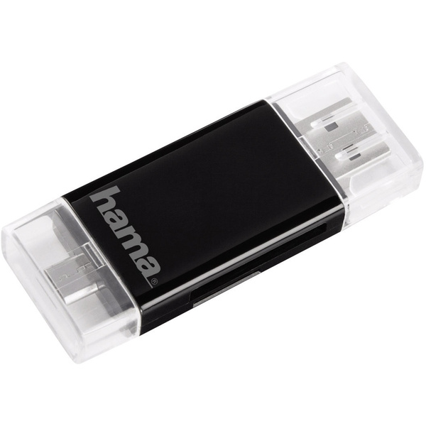 Hama USB-Kartenleser Smartphone/Tablet OTG Schwarz USB 2.0, Micro USB 2.0