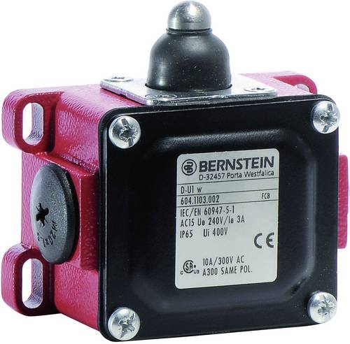 BERNSTEIN 6041103002 D-U1 W Endschalter 240 V/AC 10 A Stößel tastend IP65 1 St.