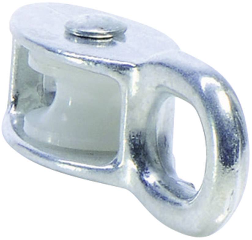 Metallscheibe mit ovalem Loch und kurviger Kante, möglicherweise Teil eines Mechanismus oder einer Vorrichtung.