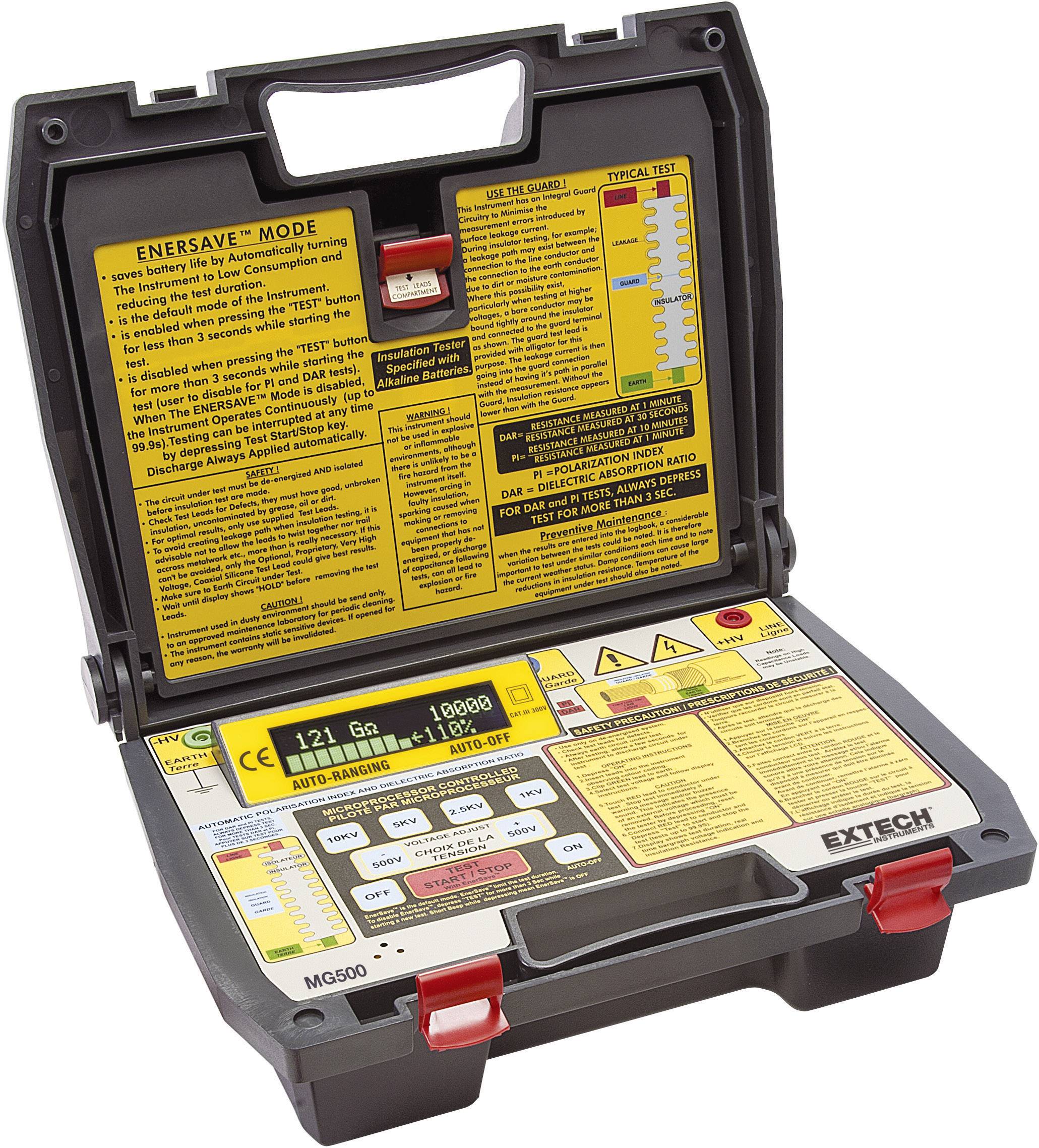 Extech MG500 Isolationsmessgerät 1000 V, 2500 V, 5000 V, 10000V 500 GΩ