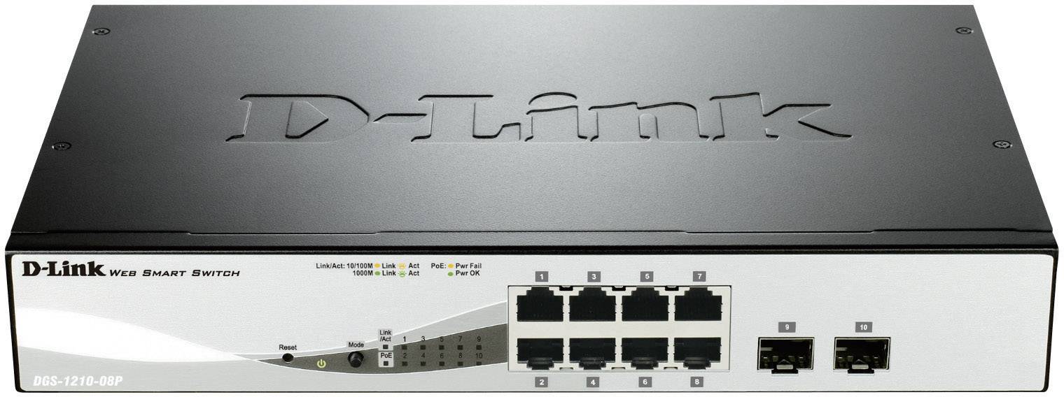 D-Link DGS-1210-08P DGS-1210-08P Netzwerk Switch 8 + 2 Port 1 GBit/s
