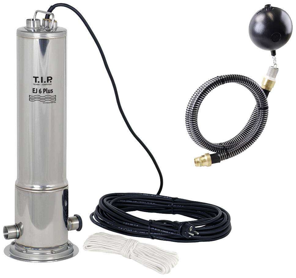 T.I.P. - Technische Industrie Produkte EJ 6 PLUS SCHWIMMER 30156 Tiefbrunnenpumpe 6000 l/h 55 m