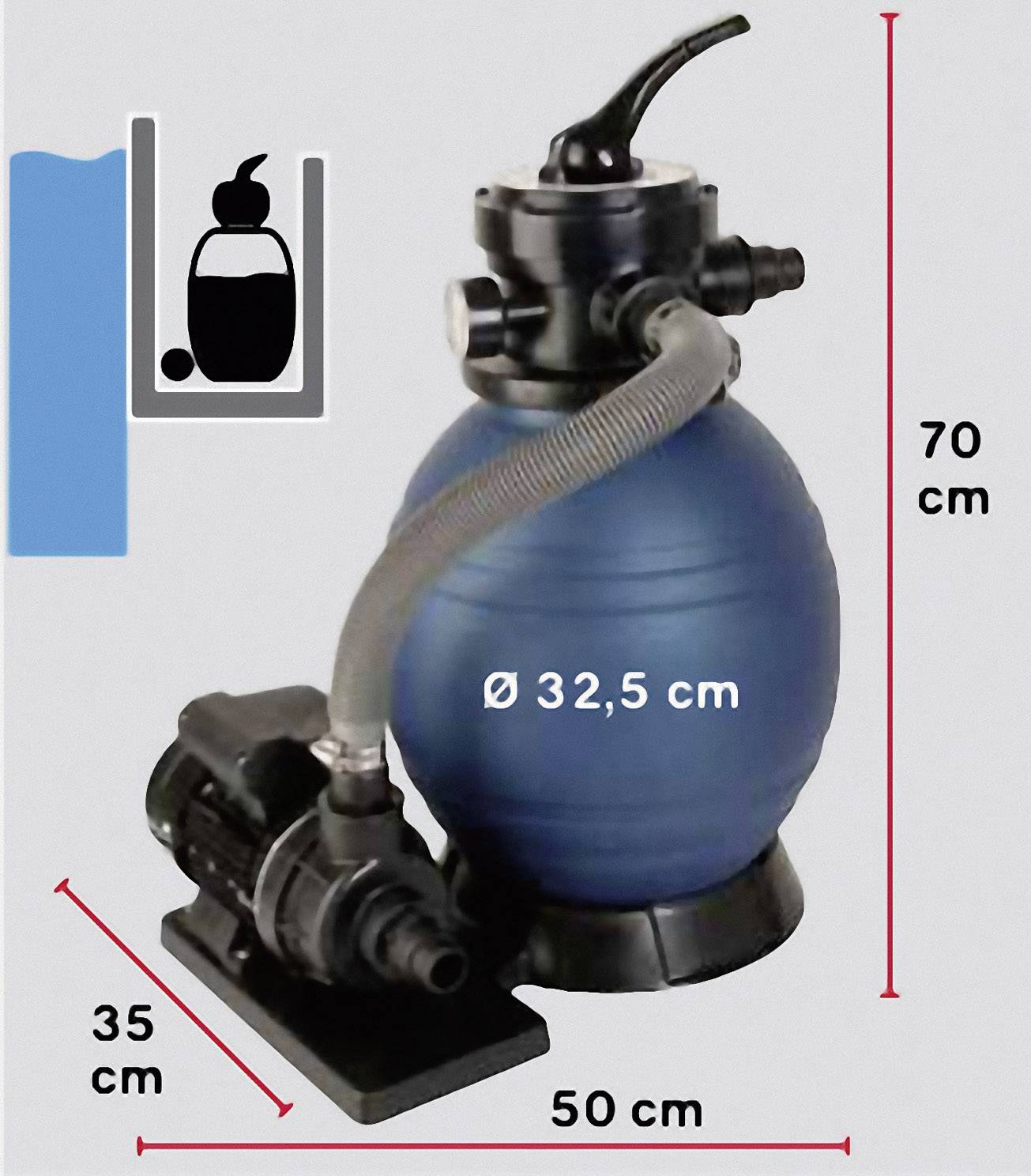 T.I.P. - Technische Industrie Produkte 30307 SPF 180 Poolfilteranlage 4500 l/h 6m