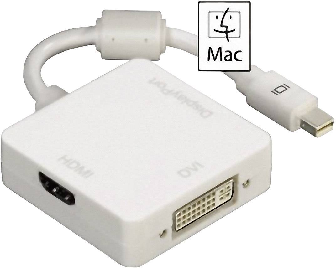 Hama 53245 DisplayPort / DVI / HDMI Adapter [1x Mini-DisplayPort Stecker - 1x HDMI-Buchse, DVI-Buch