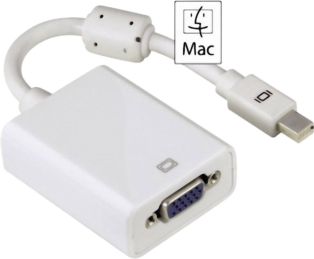 Hama 53247 DisplayPort / VGA Adapter [1x Mini-DisplayPort Stecker - 1x VGA-Buchse] Weiß mit Ferritkern