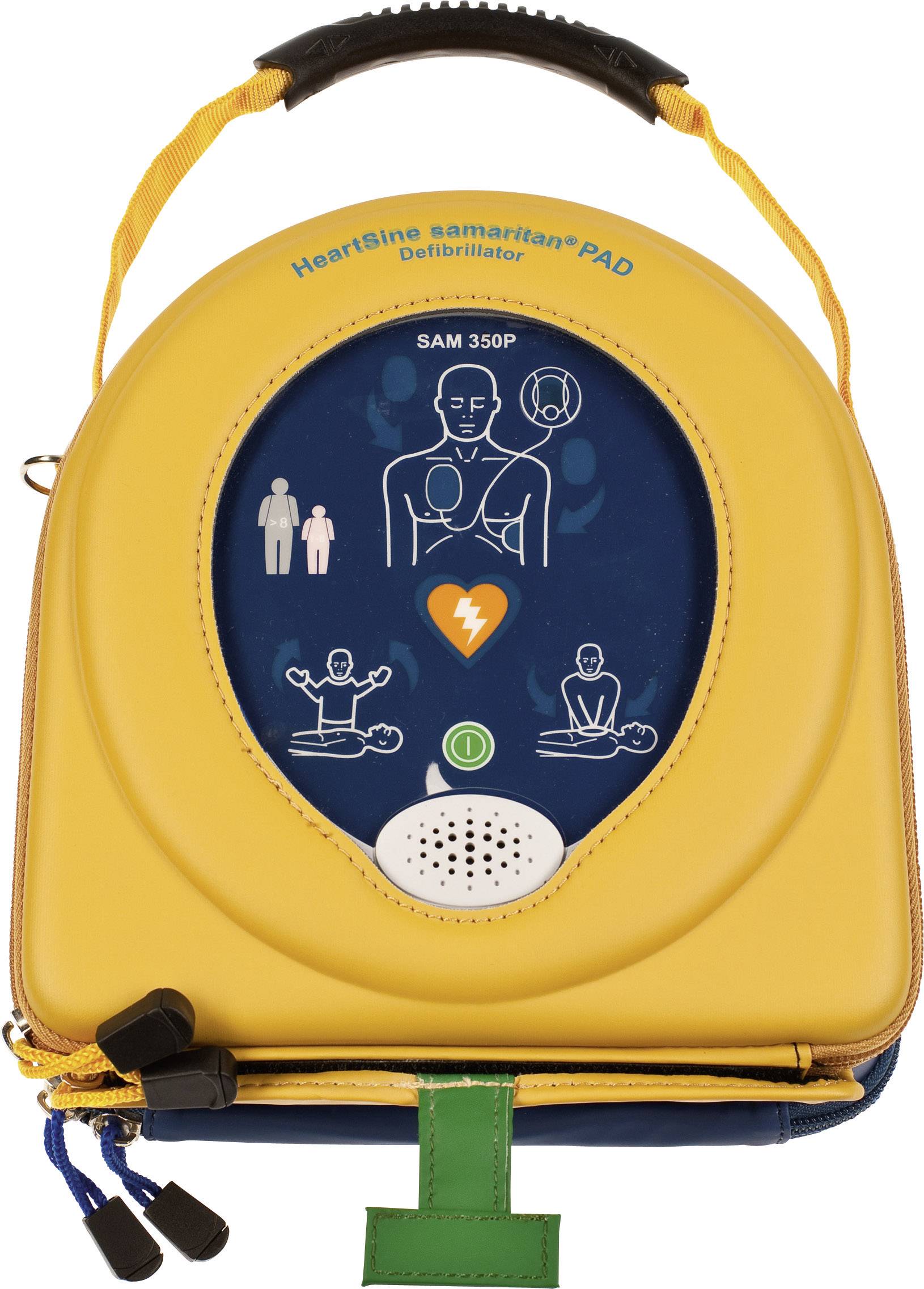 HeartSine AED-HS-SAM350P + PLX-BM-AKL Defibrillator Innenbereich inkl. Wandkasten, inkl. Defibrillator, Automatische Schockabgabe