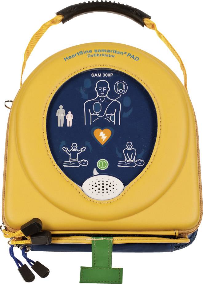 HeartSine AED-HS-SAM500P + PLX-BM-AKL Defibrillator Innenbereich inkl. Wandkasten, inkl. Defibrillator, Echtzeit-Feedback