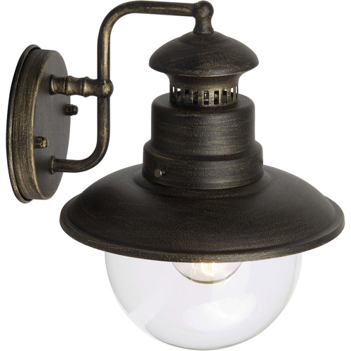 Brilliant Artu 96128/86 Applique extérieure Ampoule à économie d'énergie, LED E27 53 W noir, or