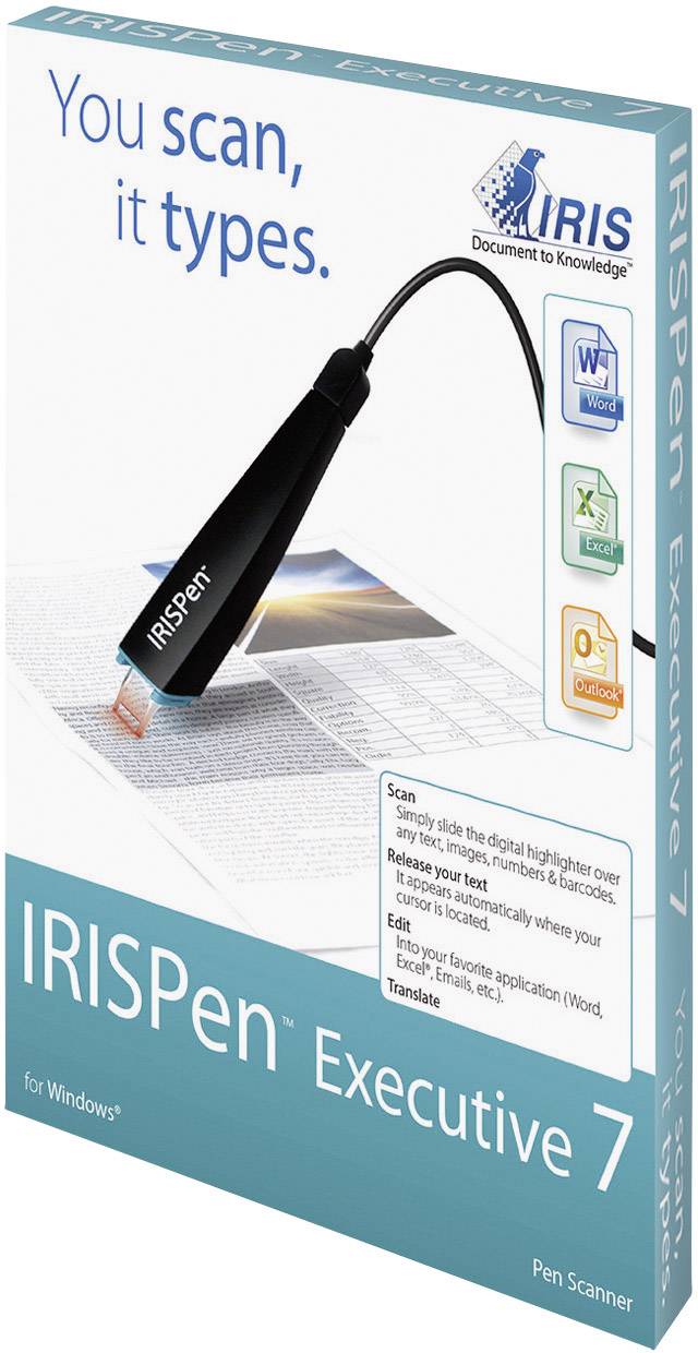 IRIS by Canon IRISPen™ Executive 7 Stift-Scanner USB Übersetzungsfunktion