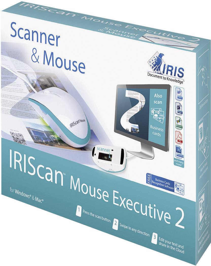 IRIS by Canon IRIScan™ Mouse Executive 2 Maus-Scanner A3 300 x 300 dpi USB